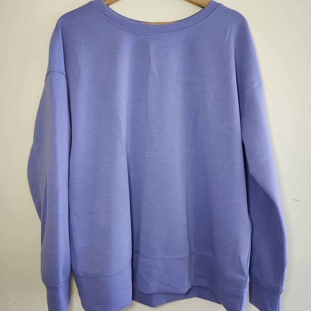 Mondetta Bright Periwinkle Sweatshirt Top Size Large